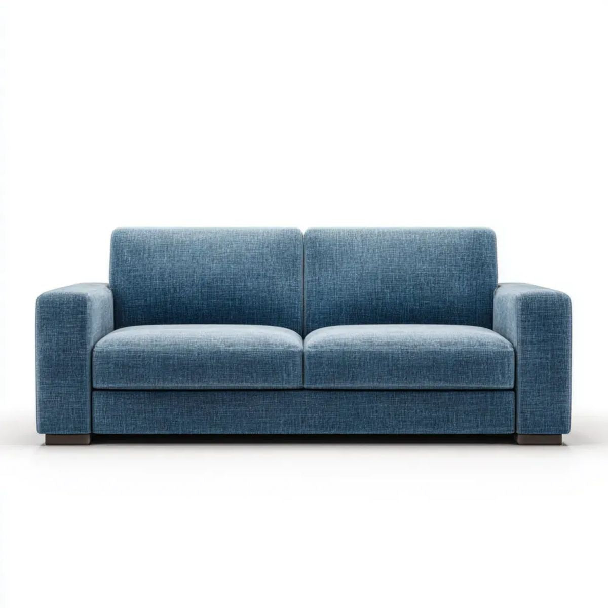 Sofa 2-osobowa niebieska z tapicerką poliestrową 180 x 85 x 85 cm