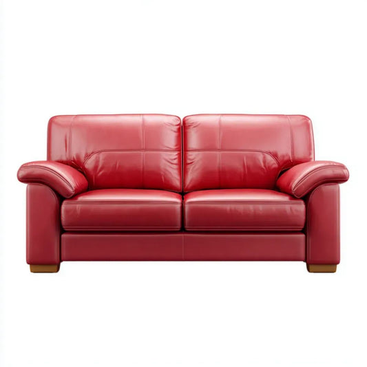 Czerwona sofa dwuosobowa z tapicerką z PU, 170 × 90 × 88 cm